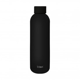 Zilan ZLN9840 sportpalack típusú termosz, 500 ml űrtartalommal, rozsdamentes acél belsővel, dupla fallal, fekete